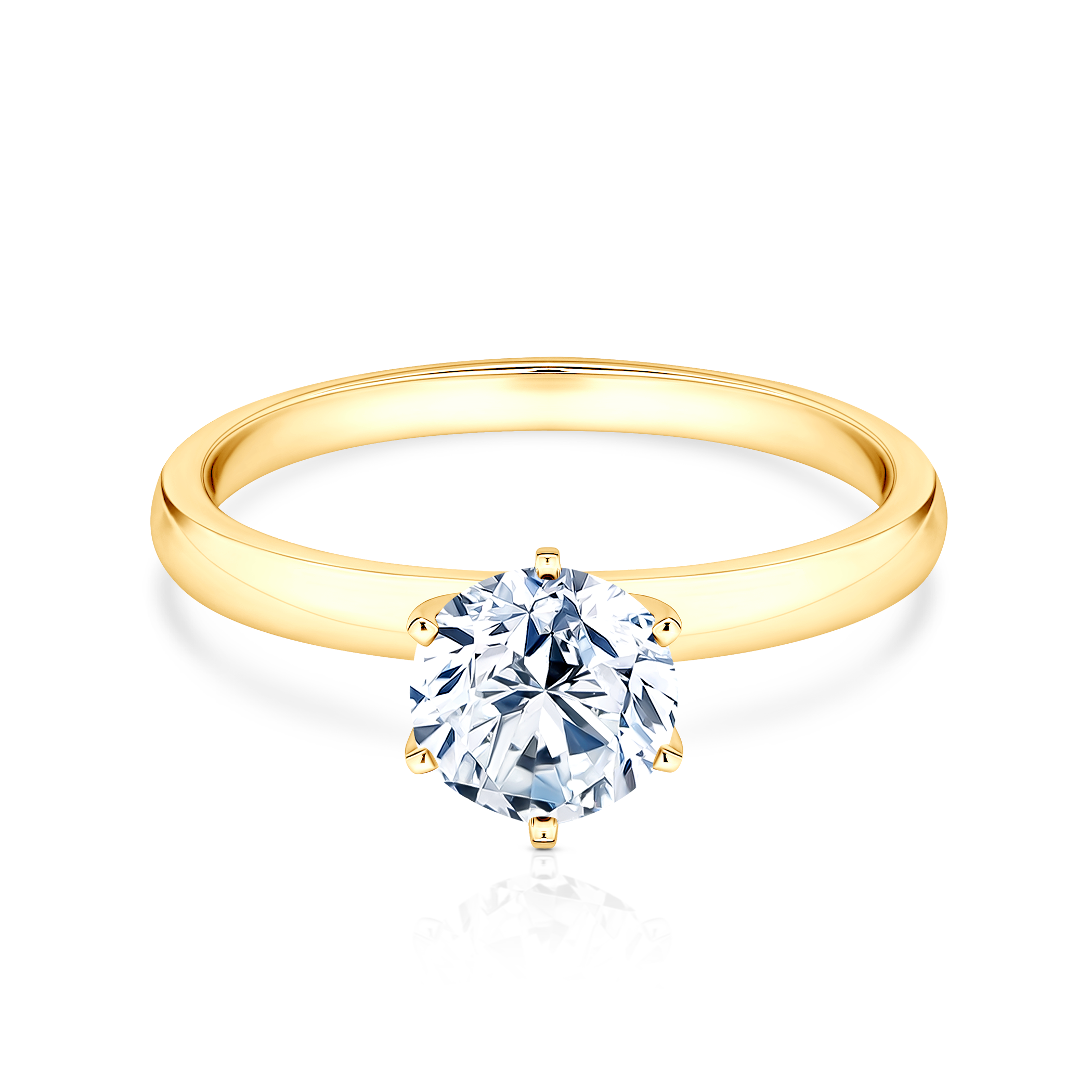 Каблучка для заручин SAVICKI: золото, лабораторний діамант