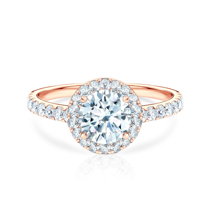 Δαχτυλίδι αρραβώνων This is Love: ροζ χρυσός, εργαστηριακό διαμάντι