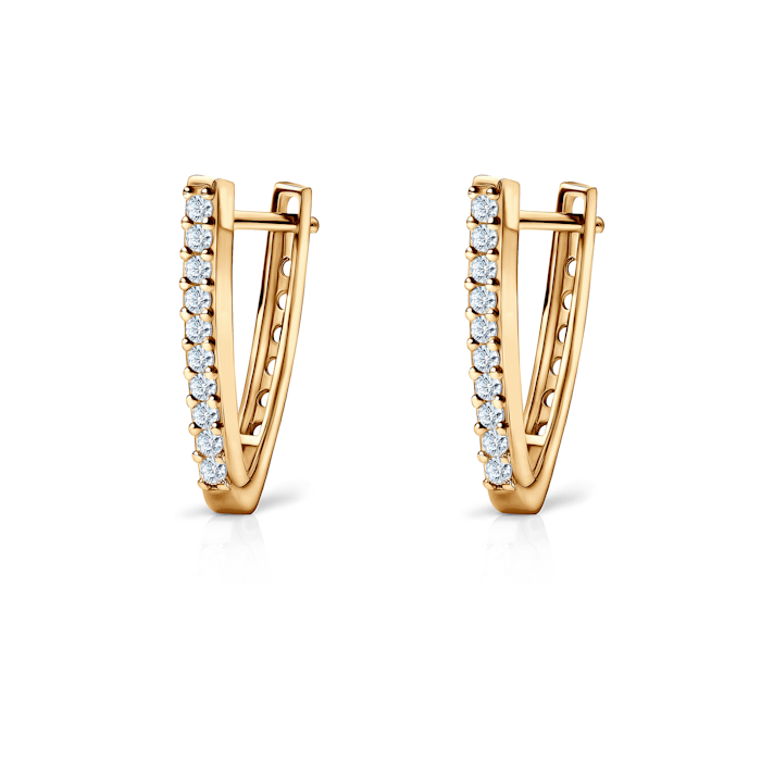 SAVICKI earrings: gold, zircons