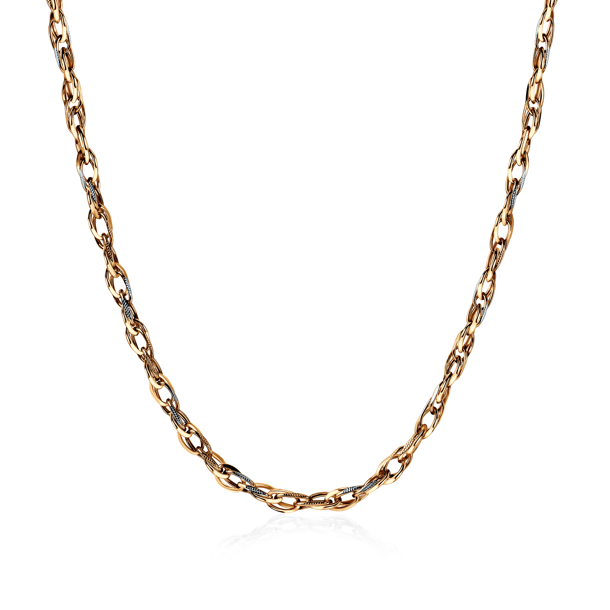 Halskette Savicki: zweifarbiges Gold