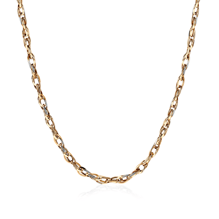 Halskette Savicki: zweifarbiges Gold