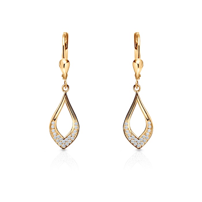 Naušnice SAVICKI: žuto zlato, cirkoni