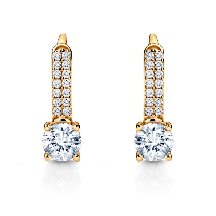 SAVICKI earrings: gold, zircons