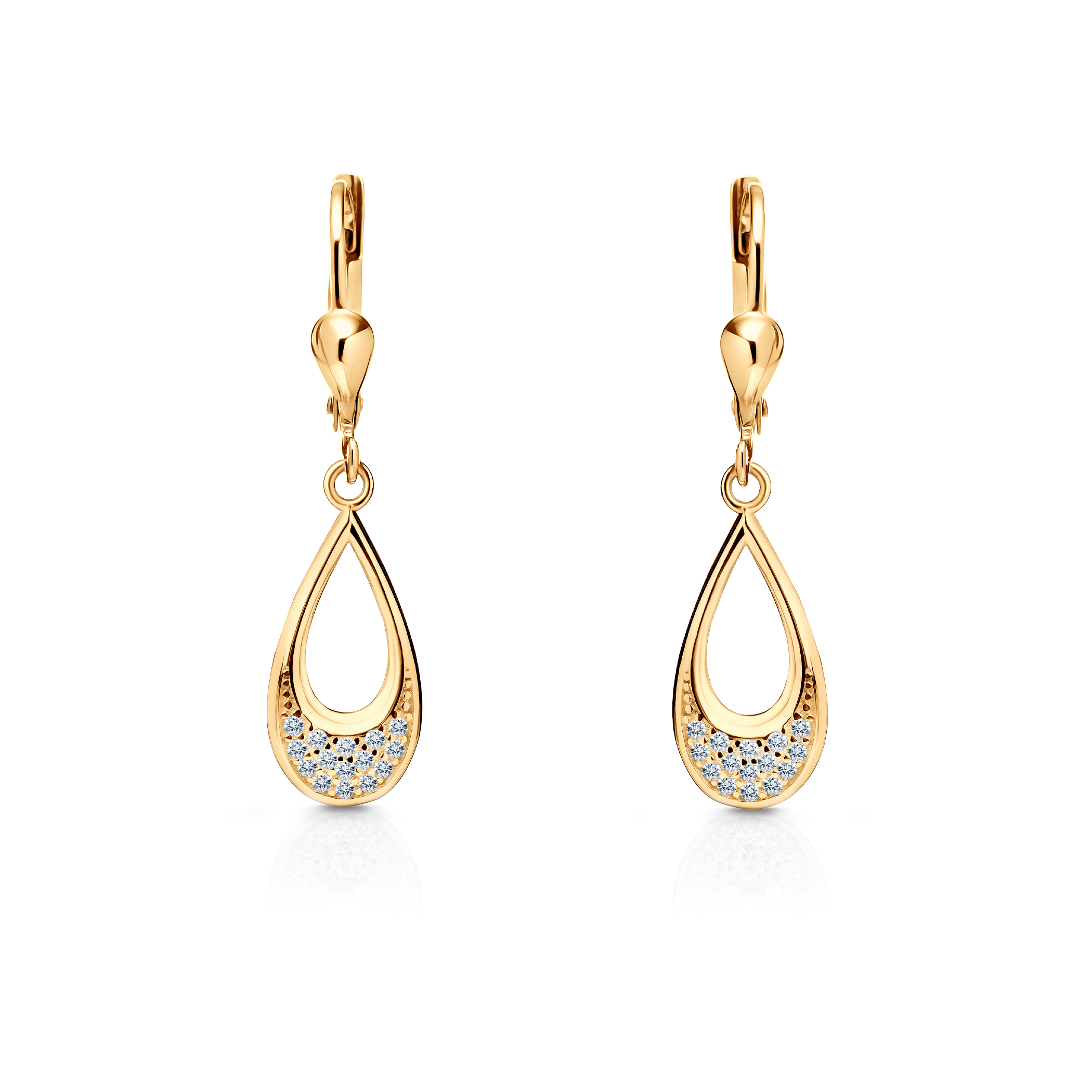 Сережки SAVICKI: жовте золото, цирконії