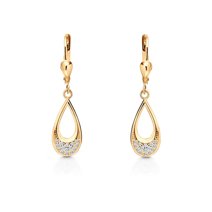 Сережки SAVICKI: жовте золото, цирконії