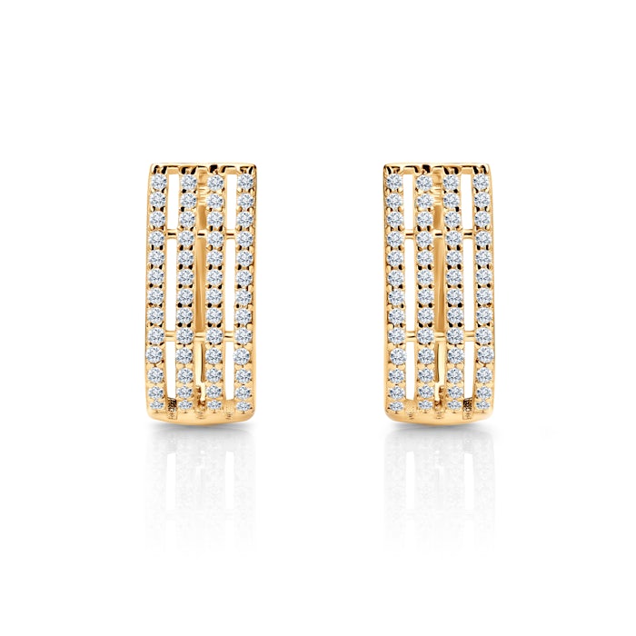 SAVICKI earrings: gold, zircons