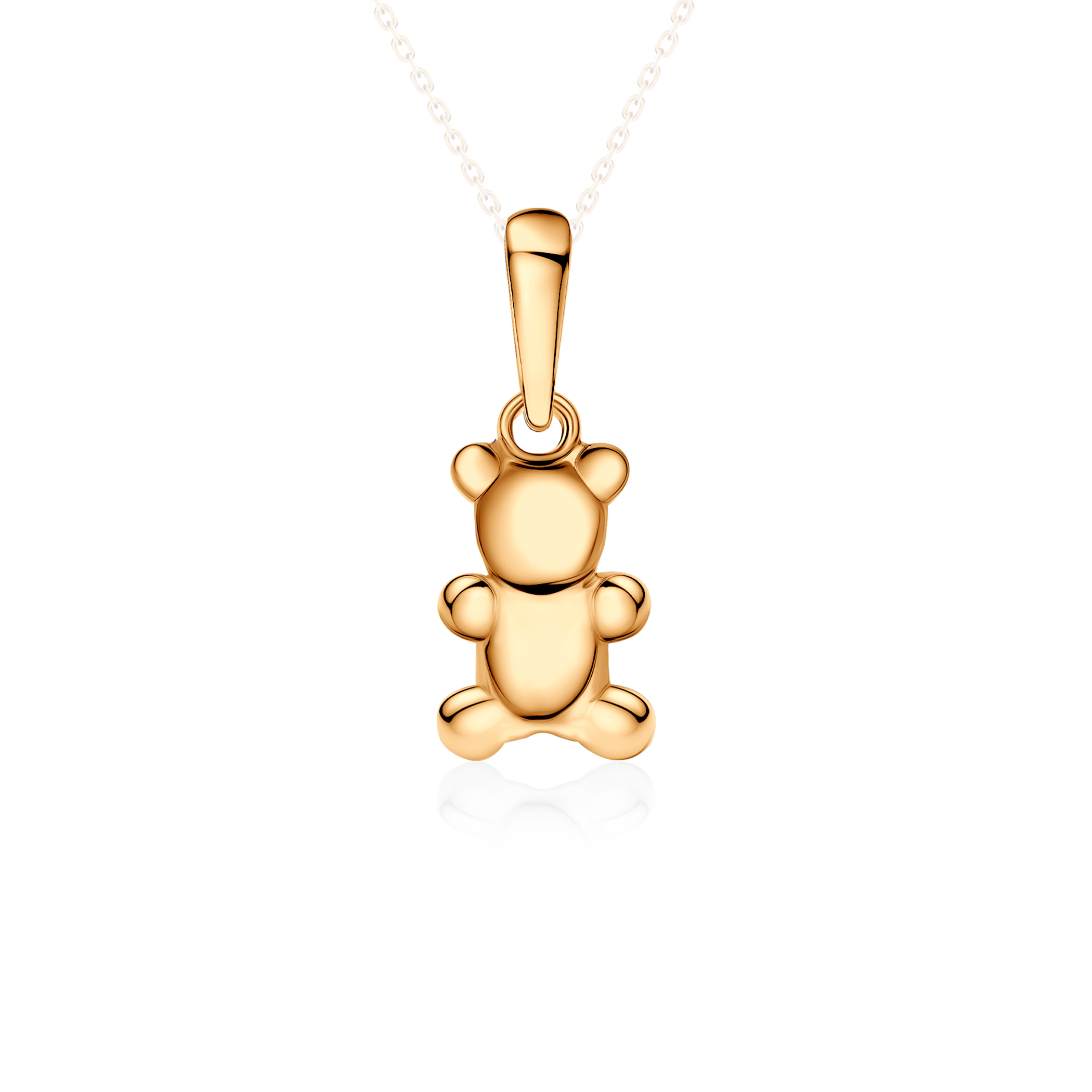 SAVICKI teddy bear pendant: gold