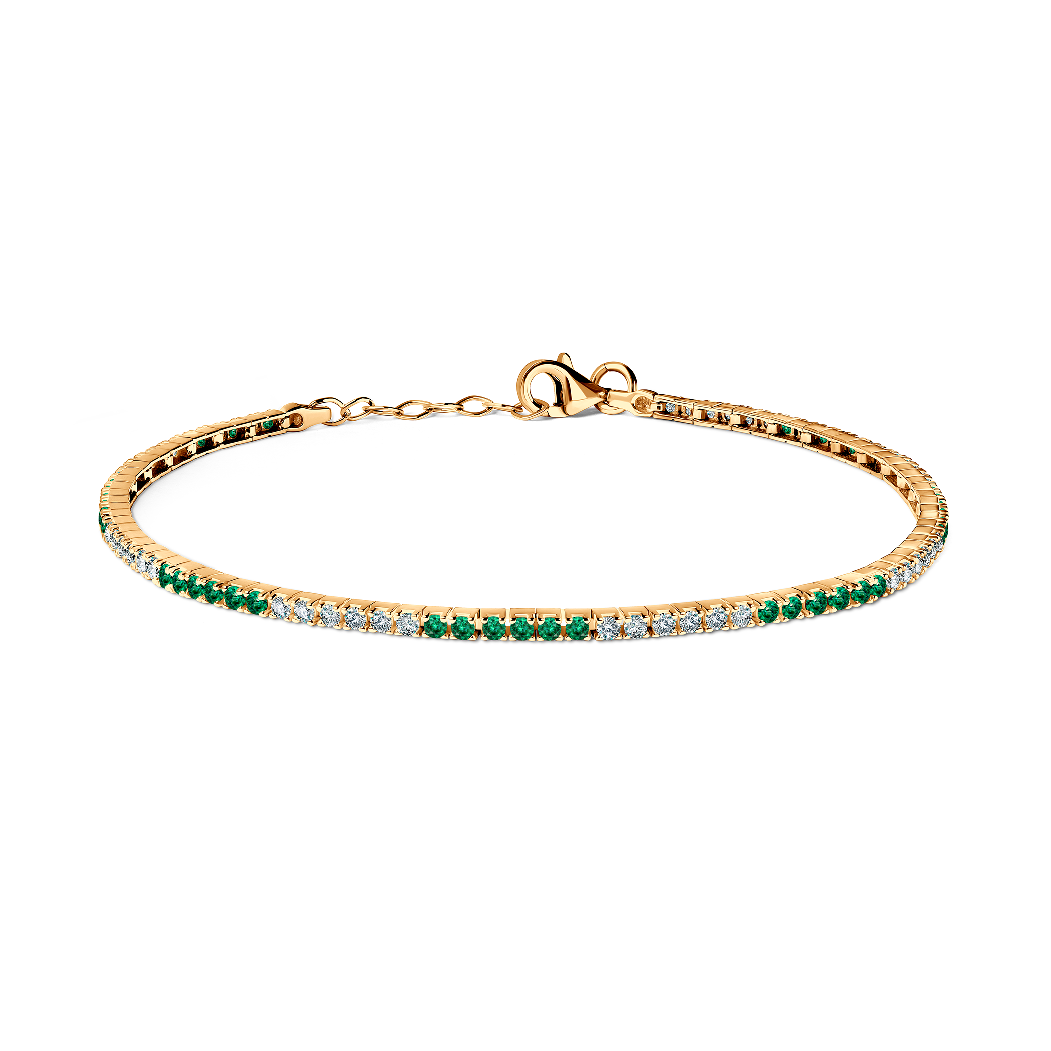 Brăţară tenis Savicki: aur, zirconiu