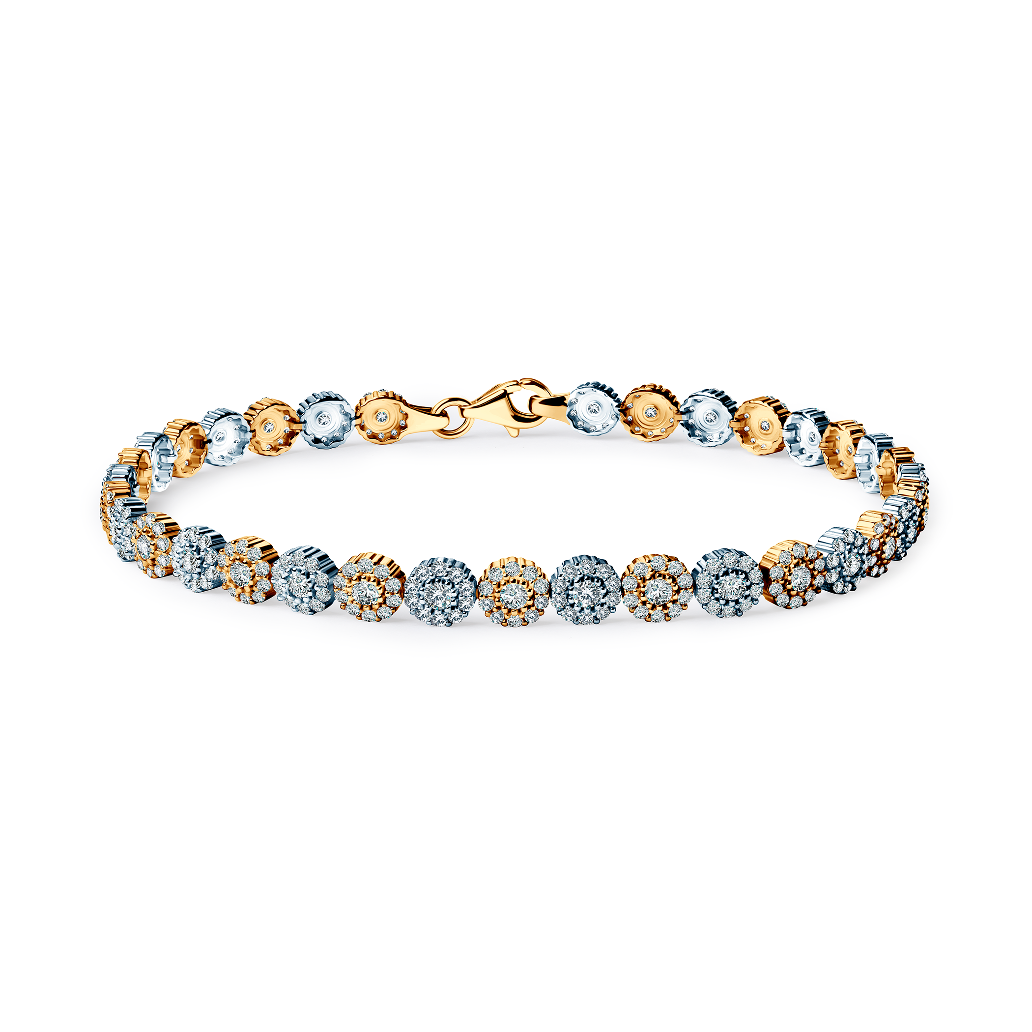 SAVICKI tennis bracelet 5.0mm: two-tone 585 gold, cubic zirconia