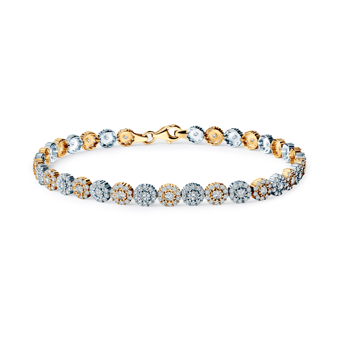 SAVICKI tennis bracelet 5.0mm: two-tone 585 gold, cubic zirconia