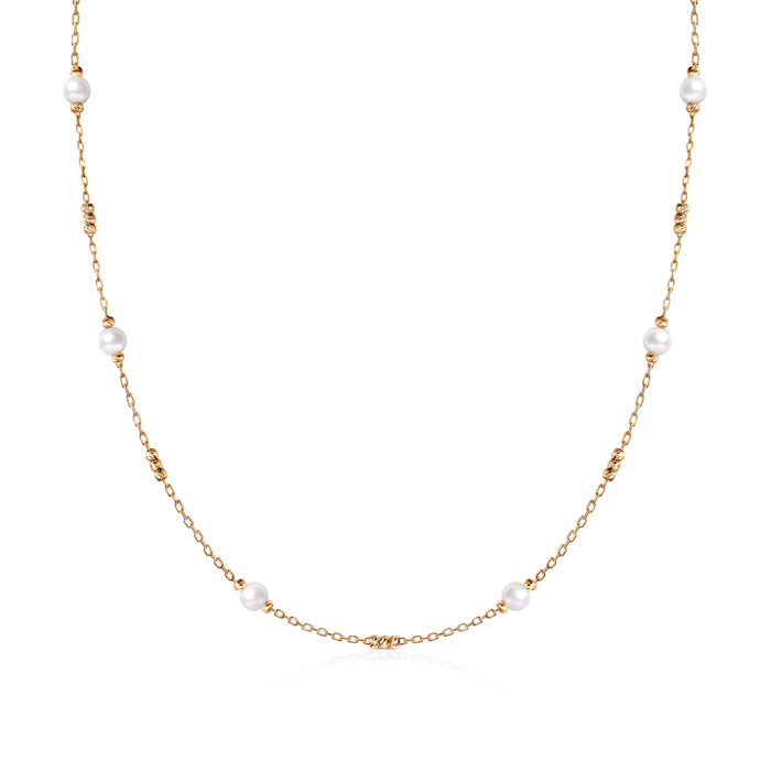 Кольє Savicki: золотое, перли