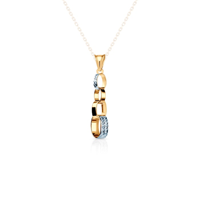 SAVICKI pendant: two-tone gold