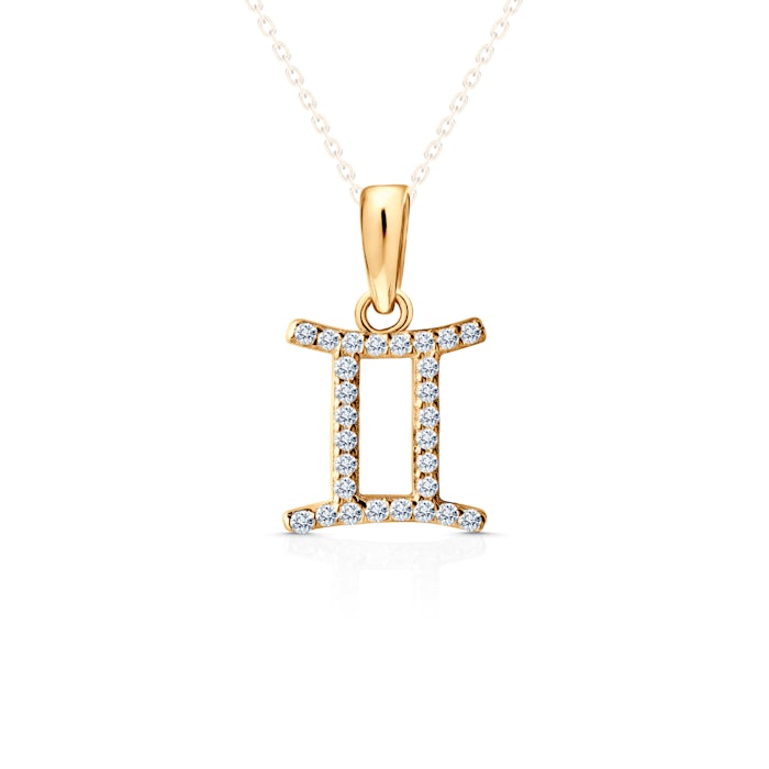 SAVICKI twins pendant: gold, zircons