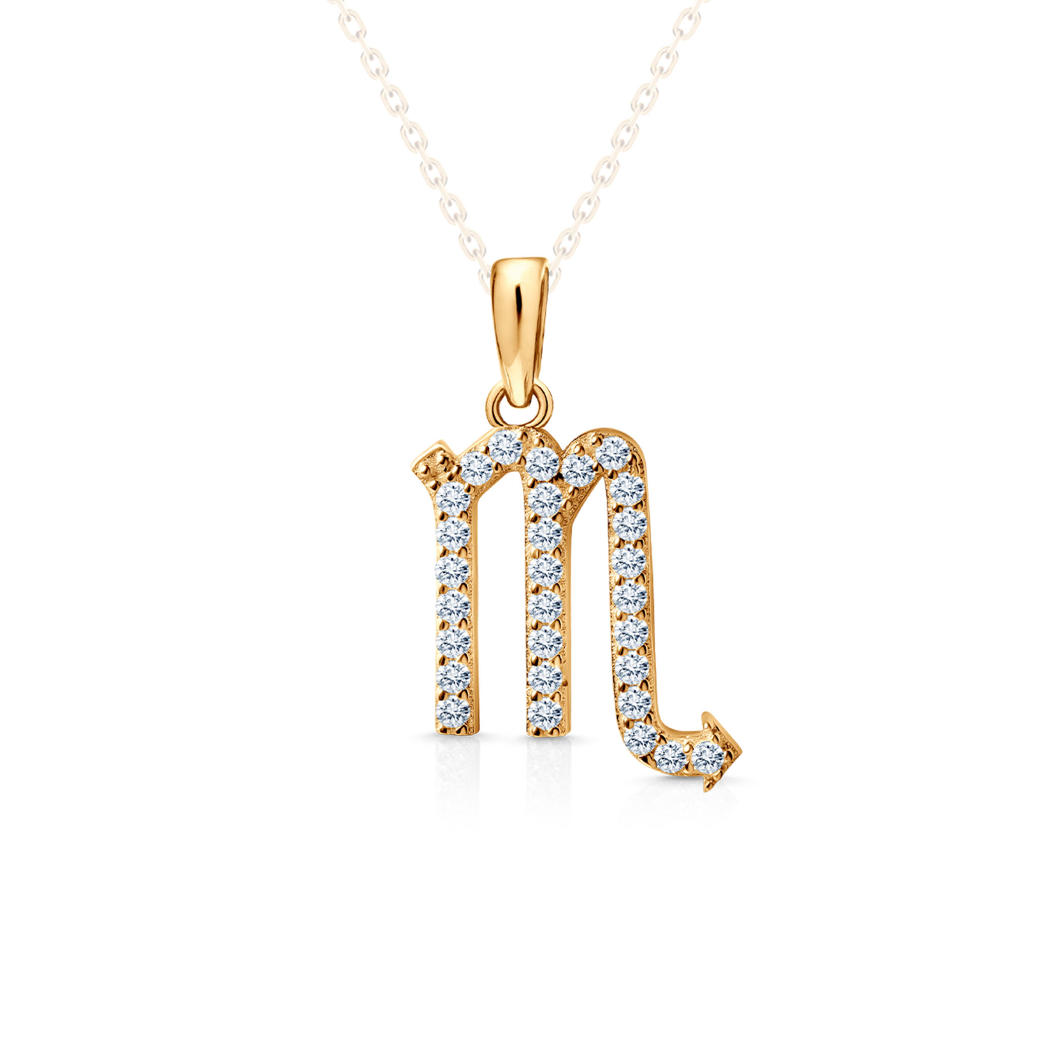 SAVICKI scorpion pendant: gold, zircons