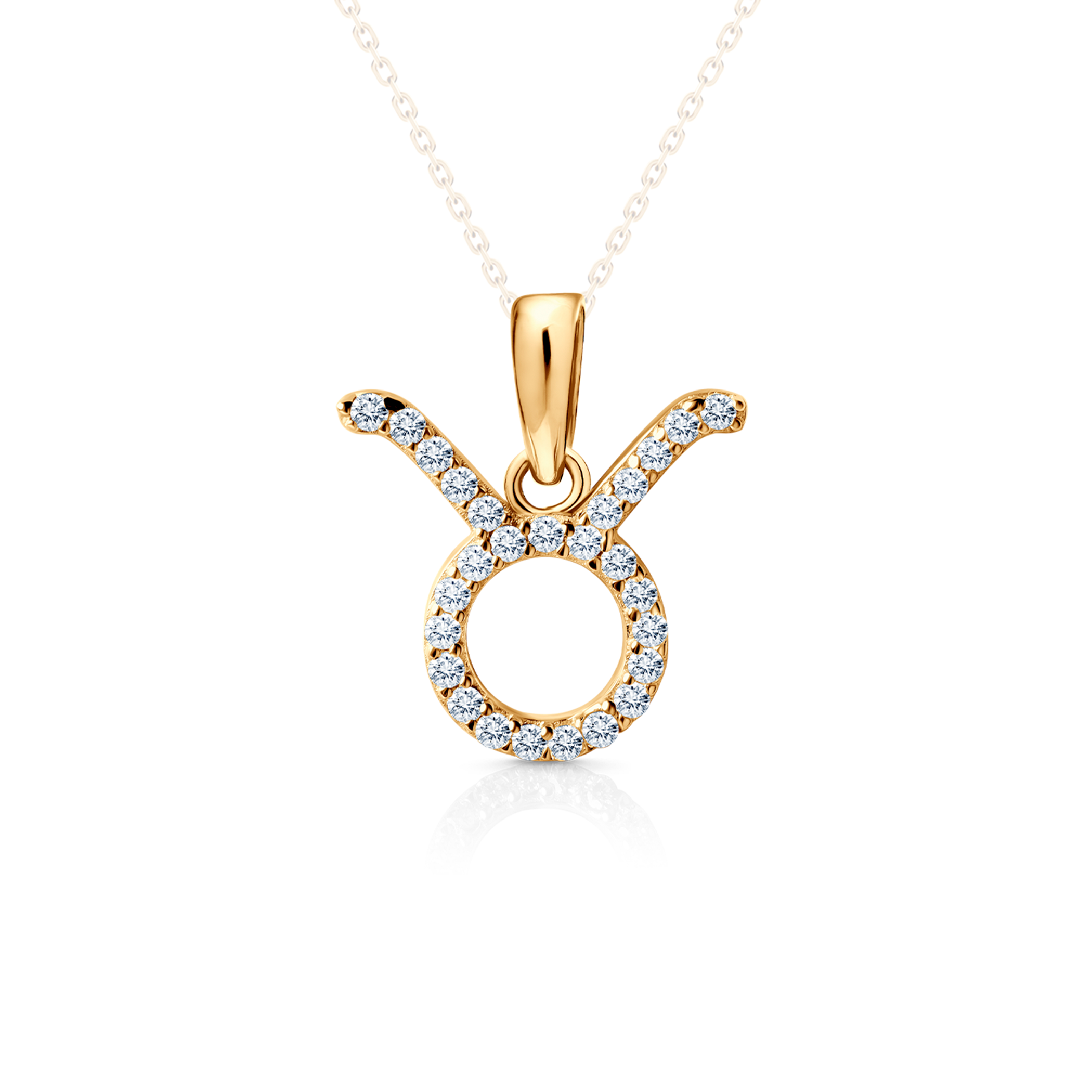 SAVICKI bull pendant: gold, zircons