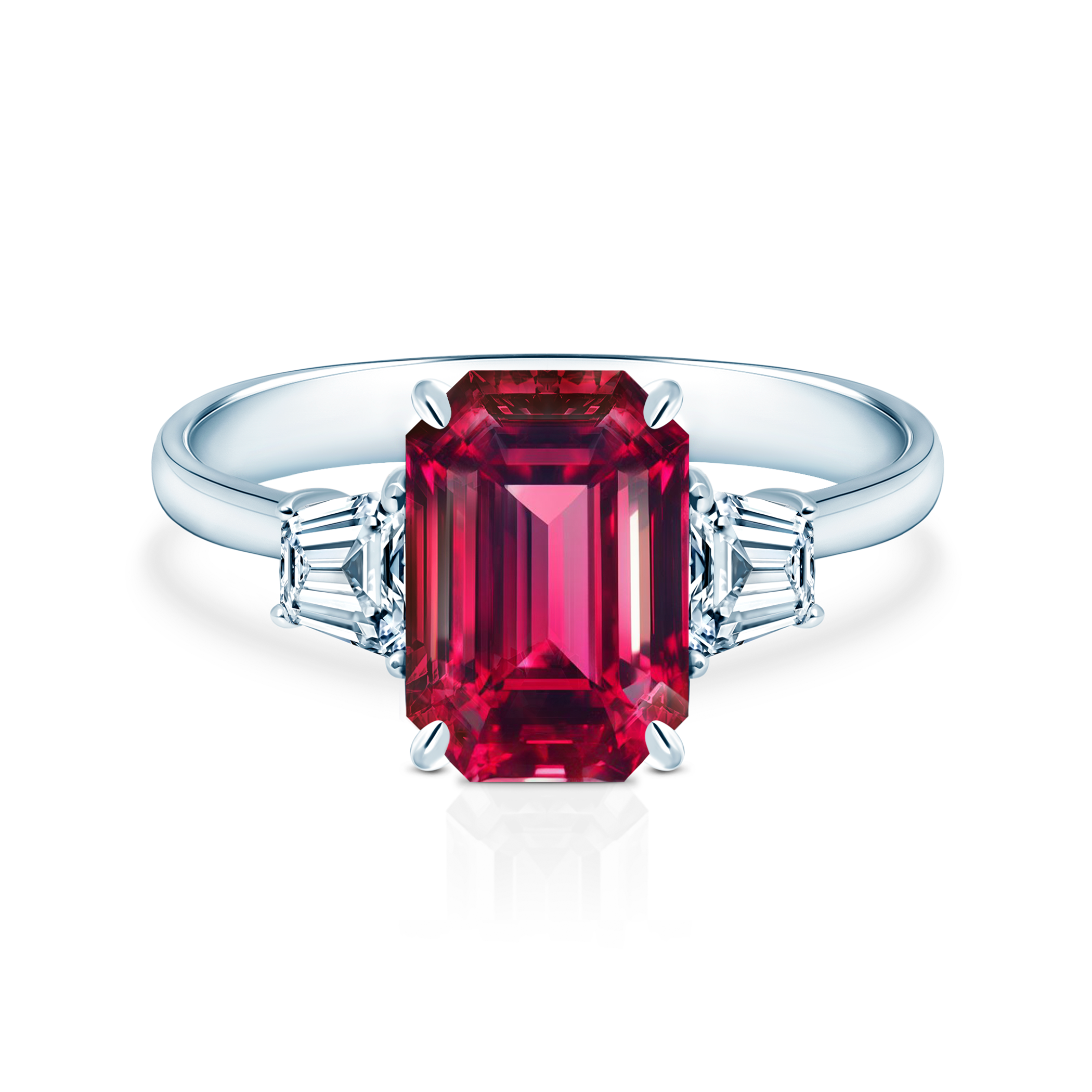 Savicki ring: white gold, ruby, diamonds – awaiting quotation