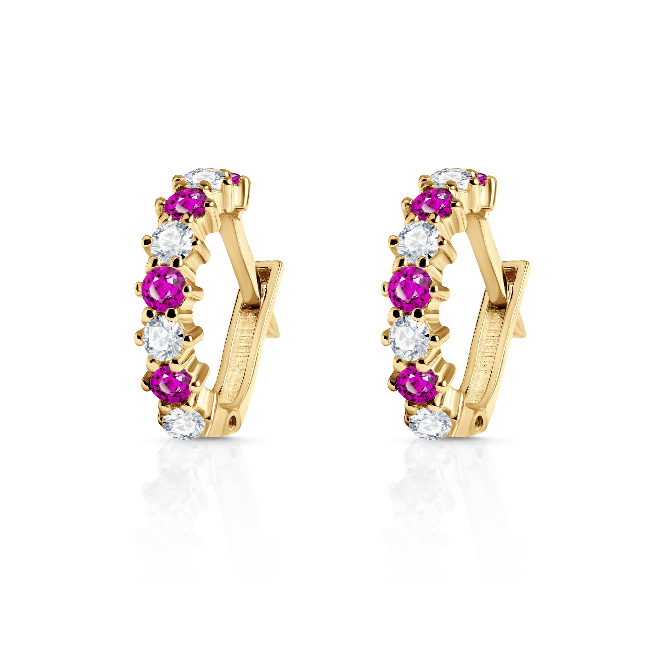 SAVICKI earrings: gold, zircons