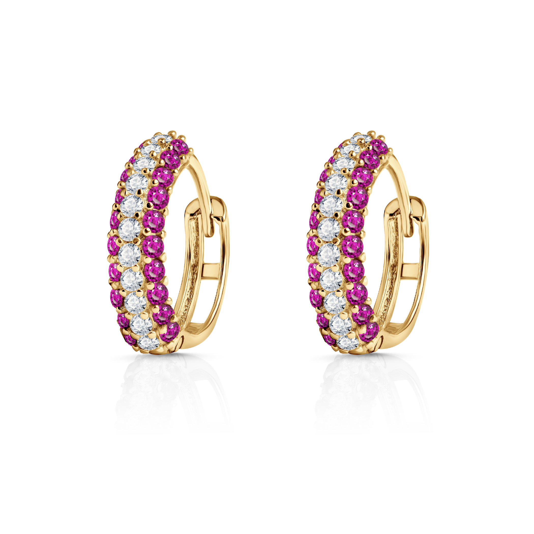 SAVICKI earrings: gold, zircons