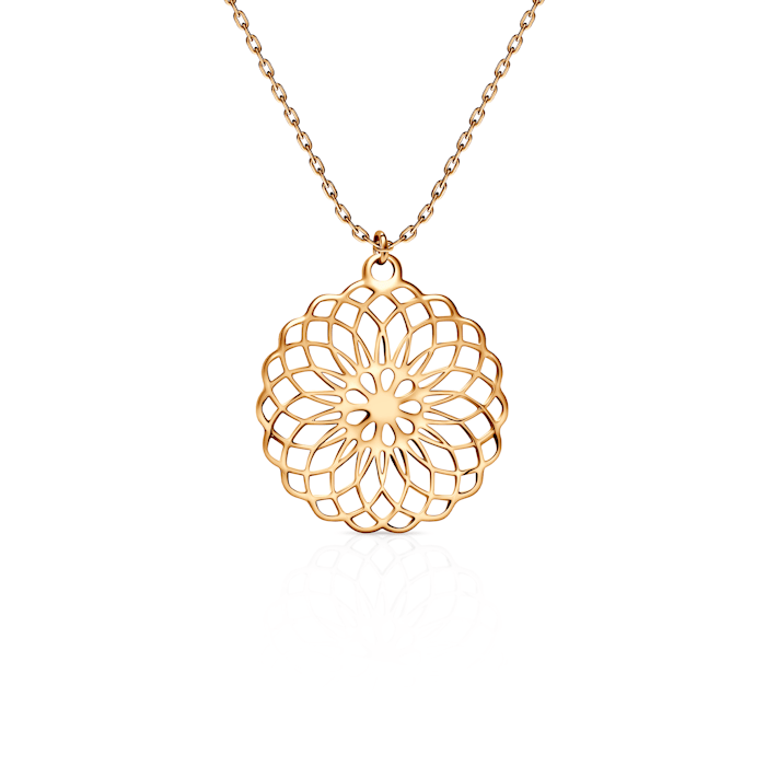 Ogrlica mandala Savicki: zlatna