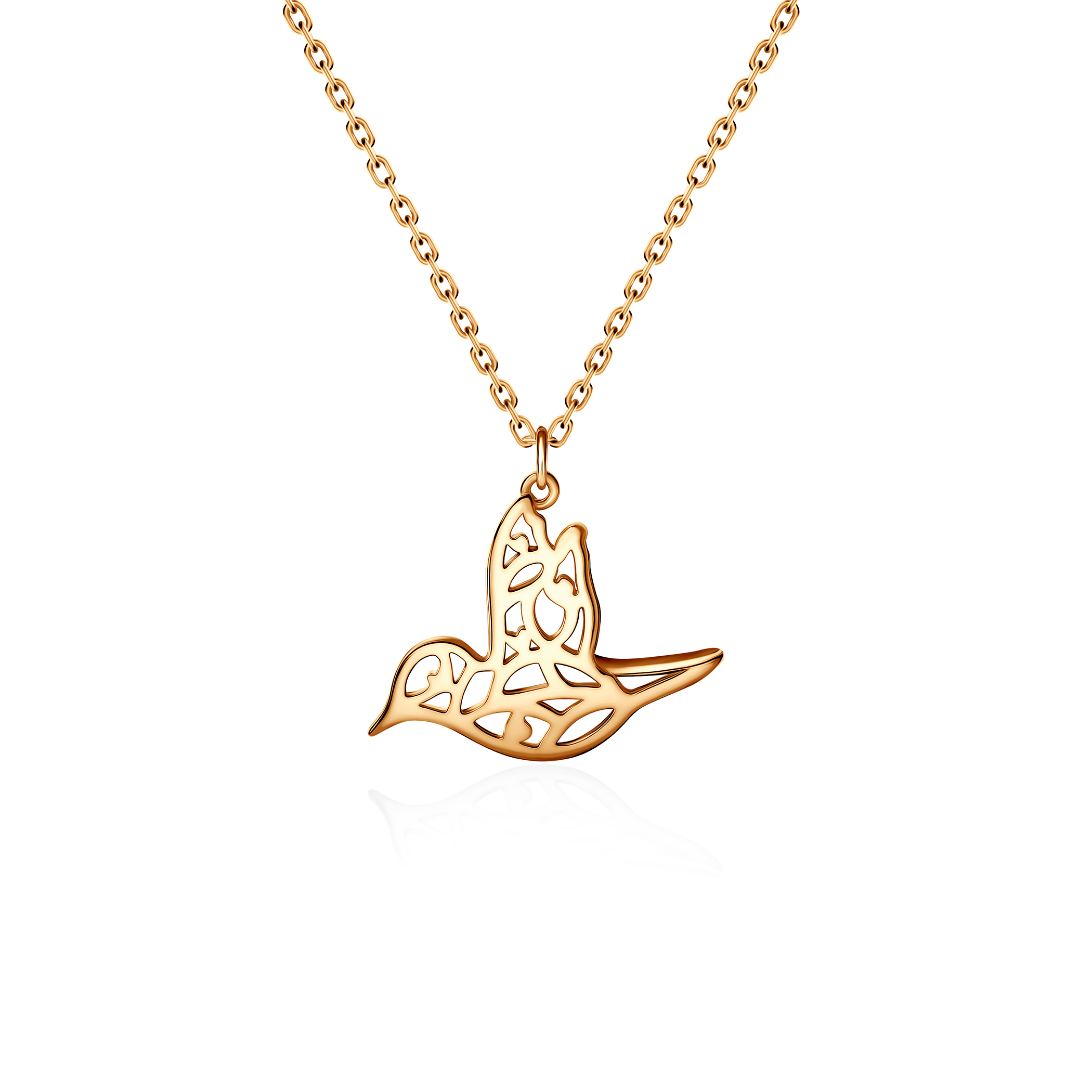 Ogrlica ptičić Savicki: zlatna