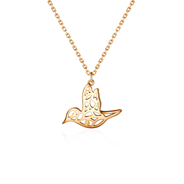 Ogrlica ptičić Savicki: zlatna