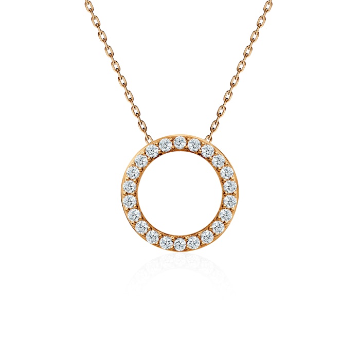 Colier cerc Savicki: aur, zirconiu