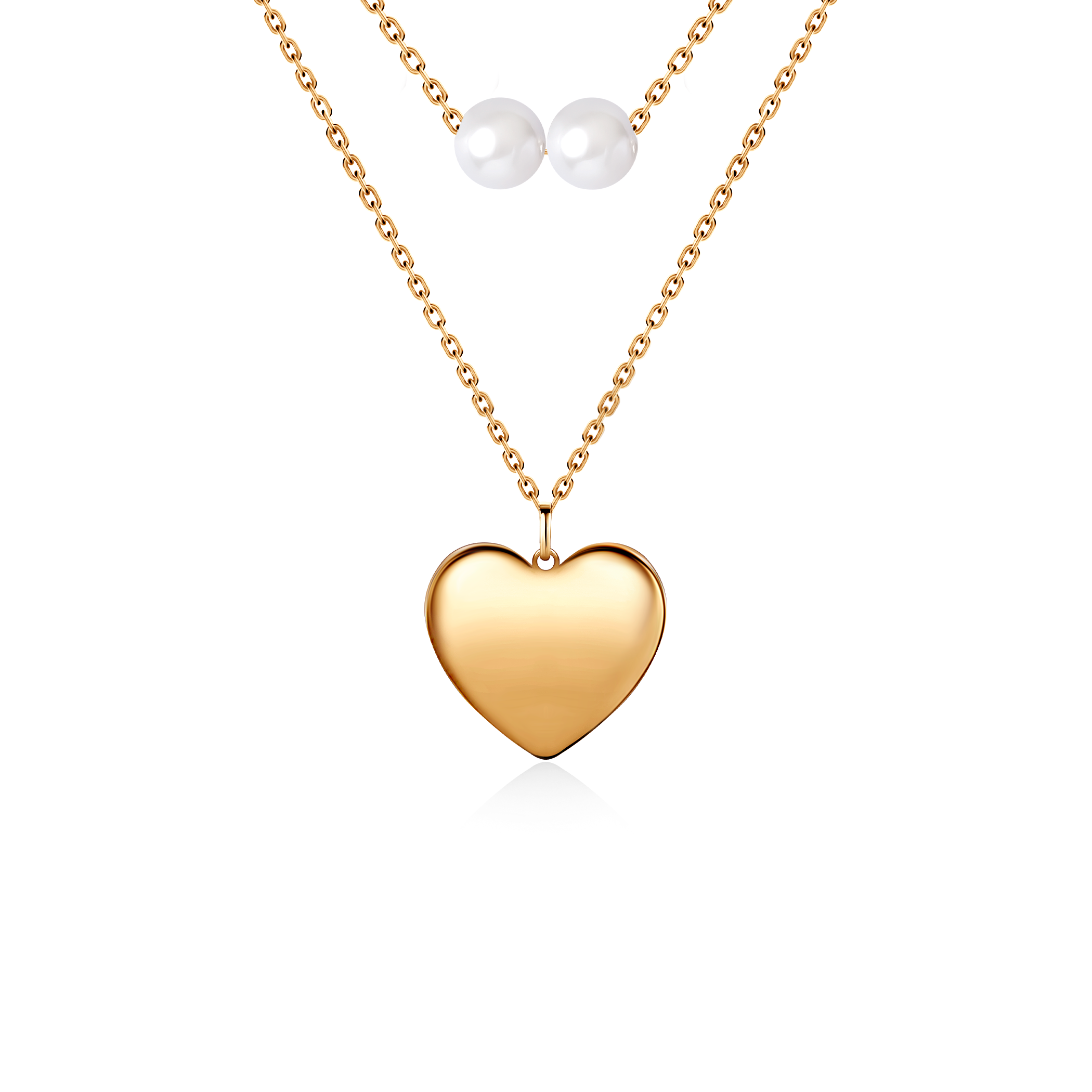 Ogrlica srce Savicki: zlatna