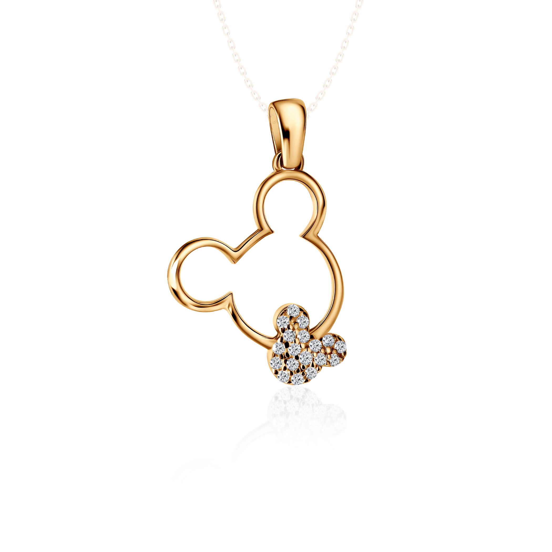 SAVICKI pendant: 585 gold, cubic zirconia