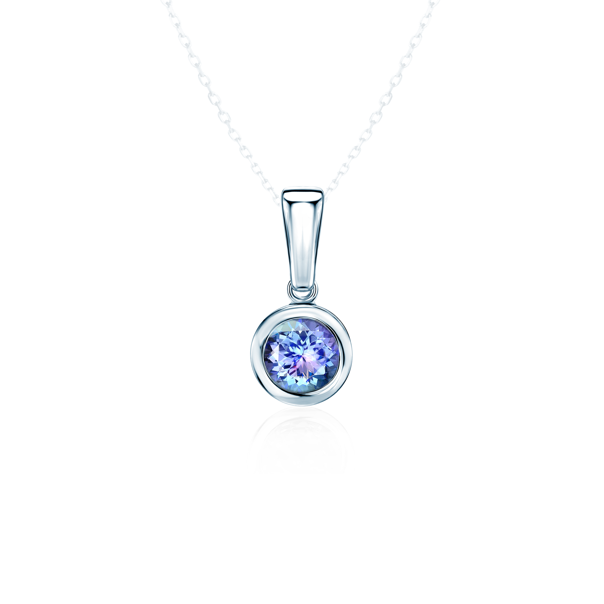 SAVICKI pendant: white gold, tanzanite