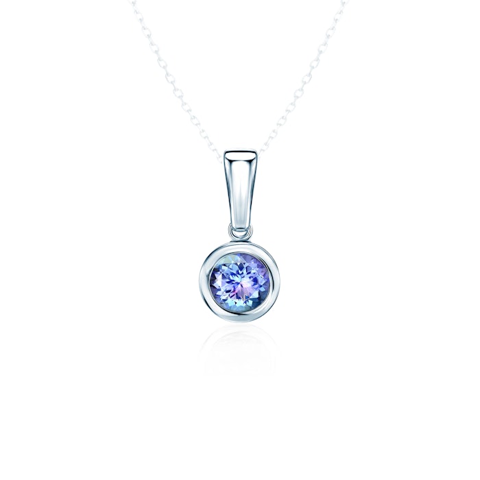 SAVICKI pendant: white gold, tanzanite