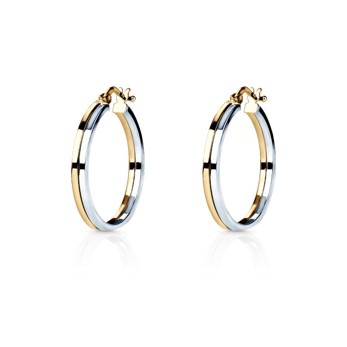 SAVICKI Hoop earrings: Two-Tone gold