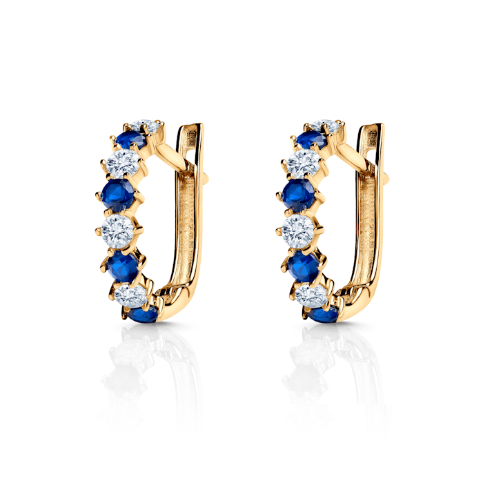 Cercei SAVICKI: aur galben, zirconiu