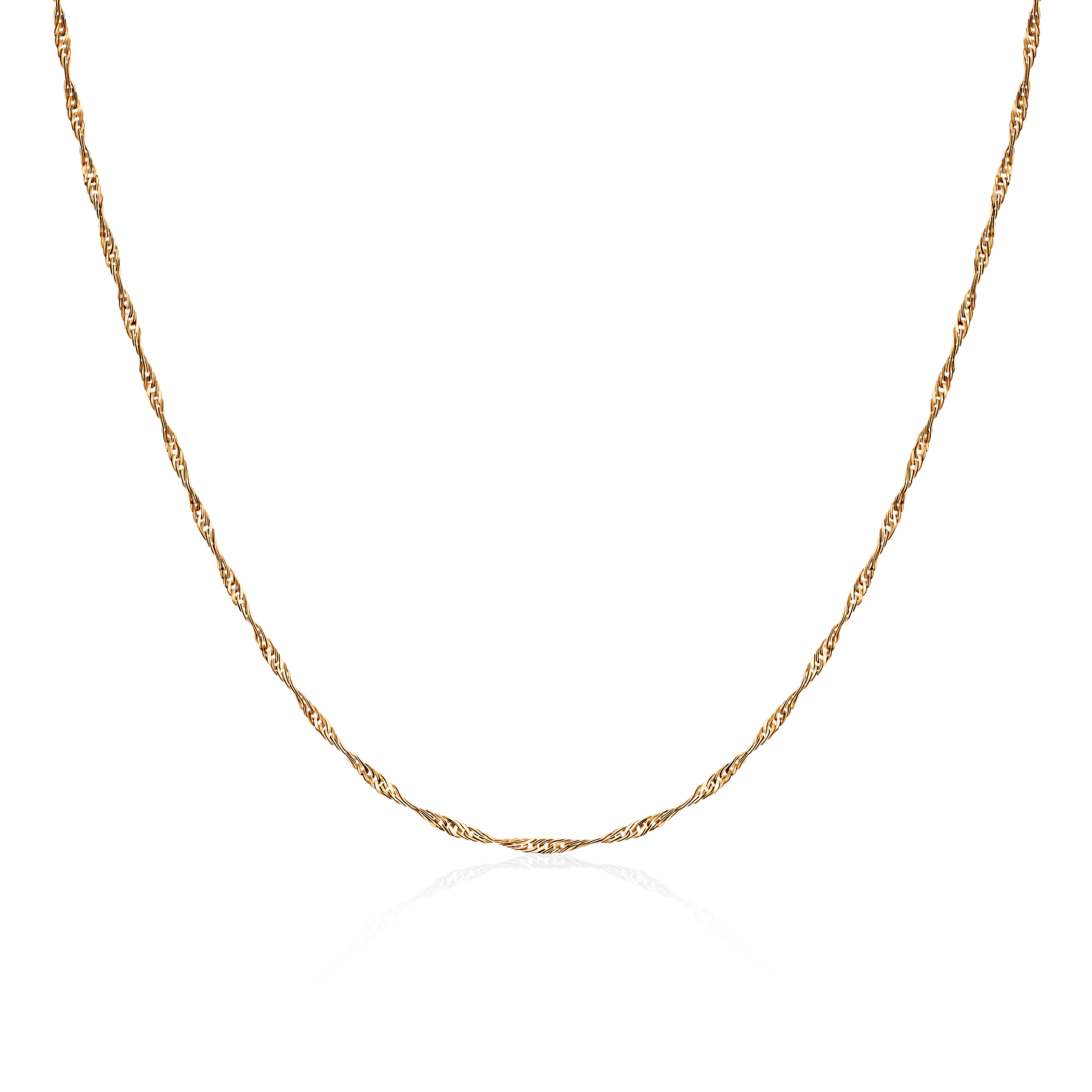 Синджирче Savicki 1,5 мм: 585 злато, синджирче Сингапур