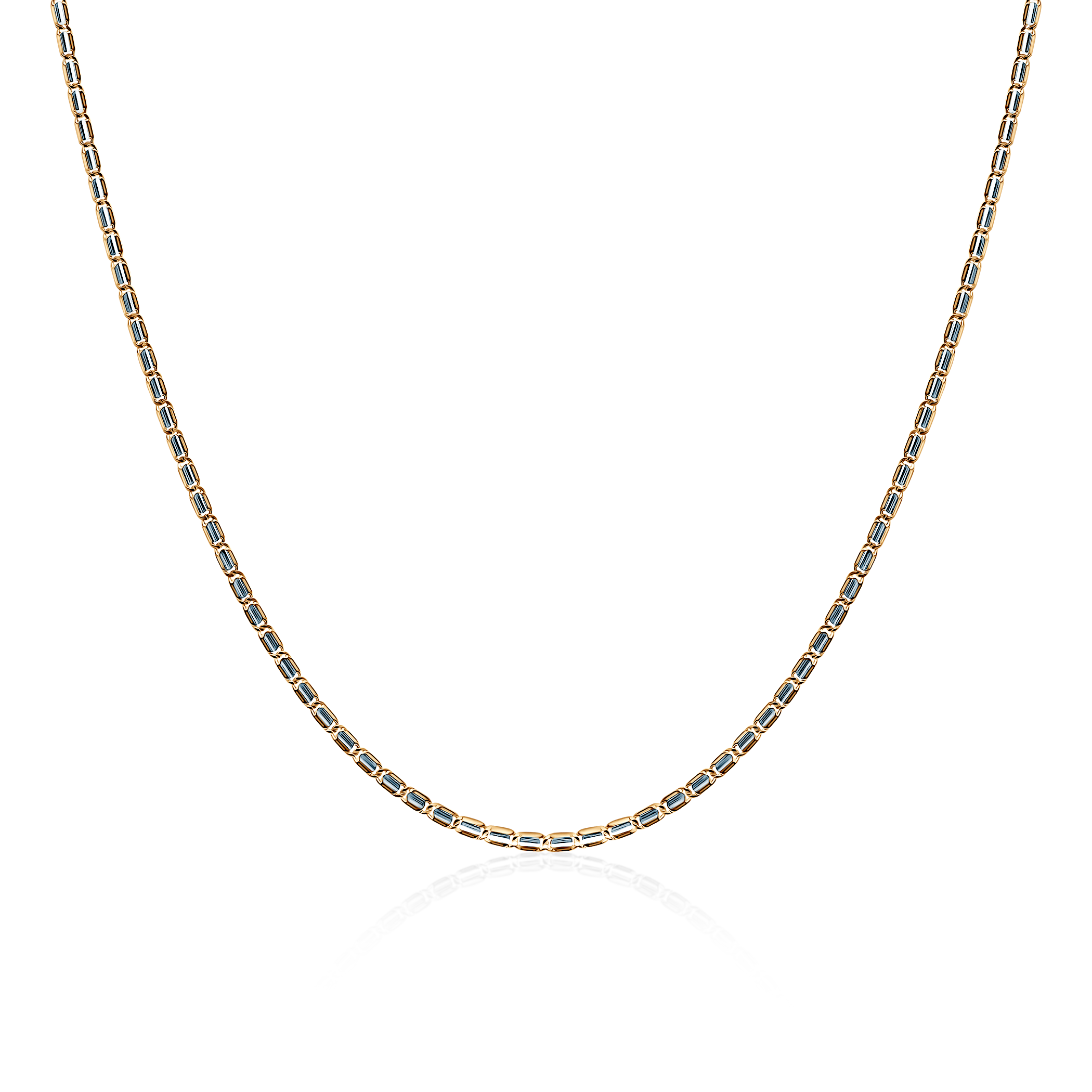 SAVICKI chain 2.55mm: two-tone 585 gold, plates