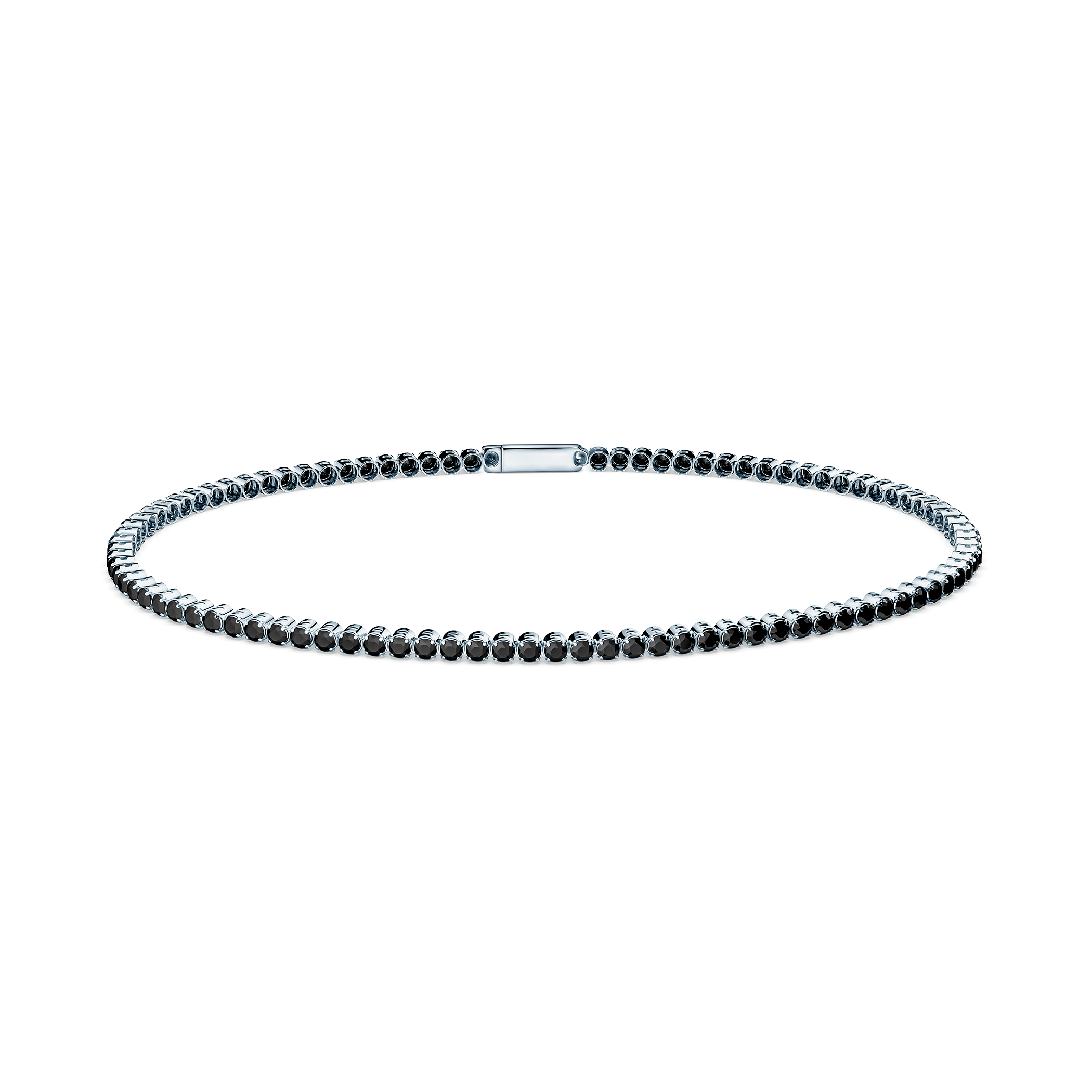 Narukvica SAVICKI bijelo zlato crni dijamanti