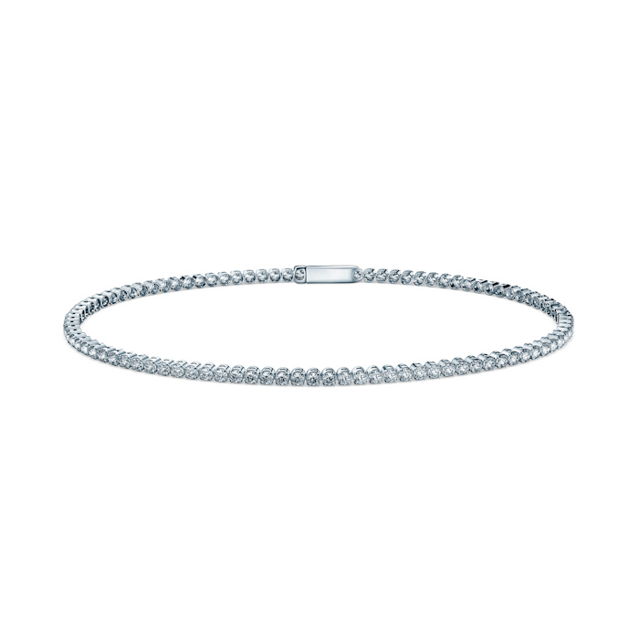SAVICKI tennis bracelet 2.1mm: 585 white gold, cubic zirconia