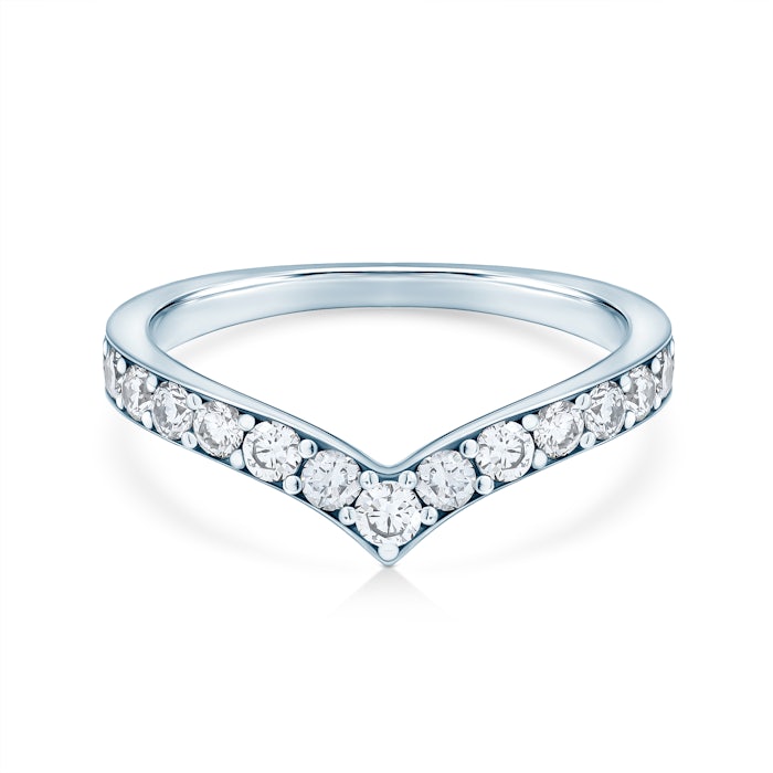 Savicki zaručnički prsten: bijelo zlato, dijamanti