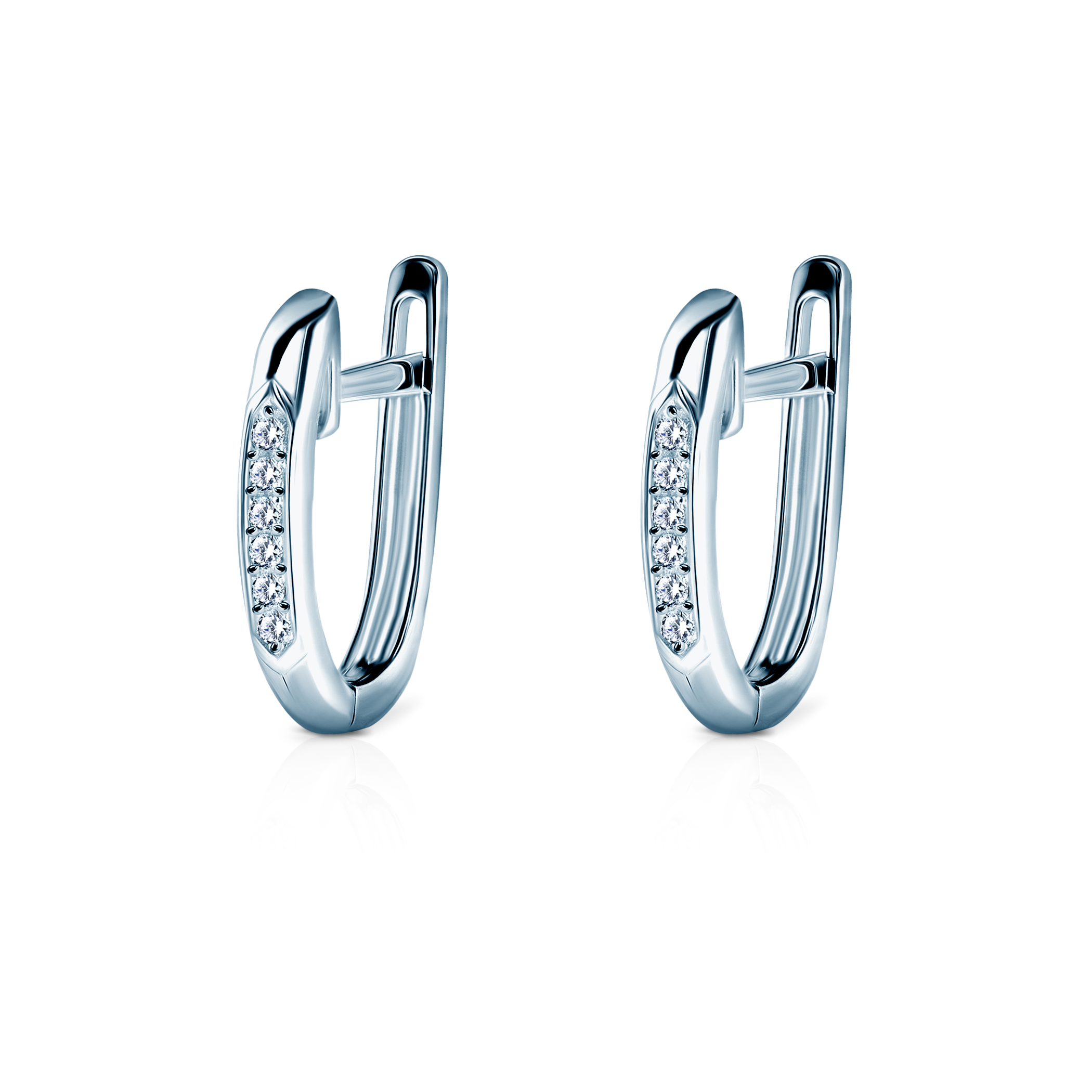 Σκουλαρίκια SAVICKI: λευκός χρυσός, διαμάντια