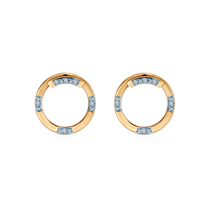 Ohrringe Creolen  Savicki: Gold, Diamanten