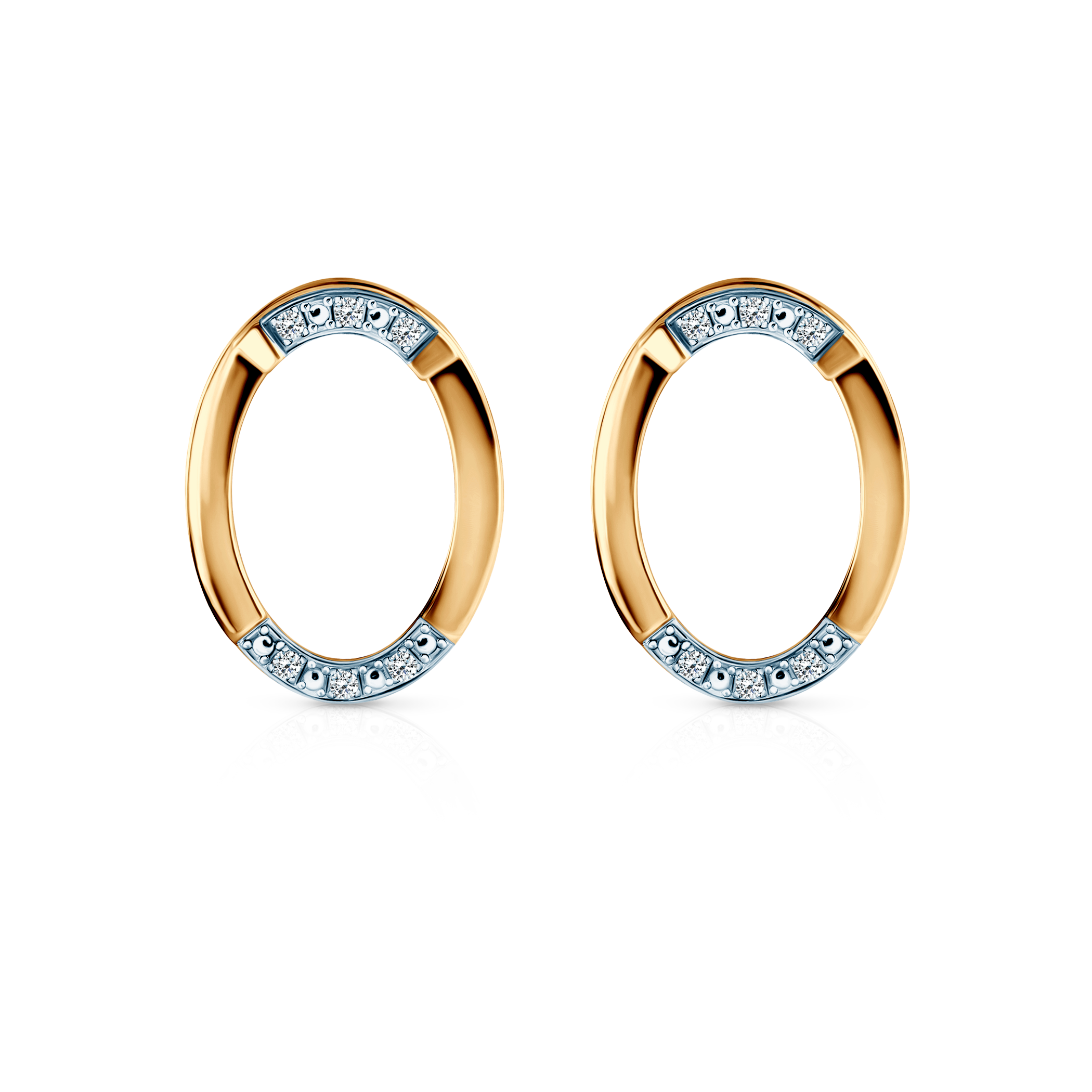 SAVICKI Circle earrings: gold, diamonds