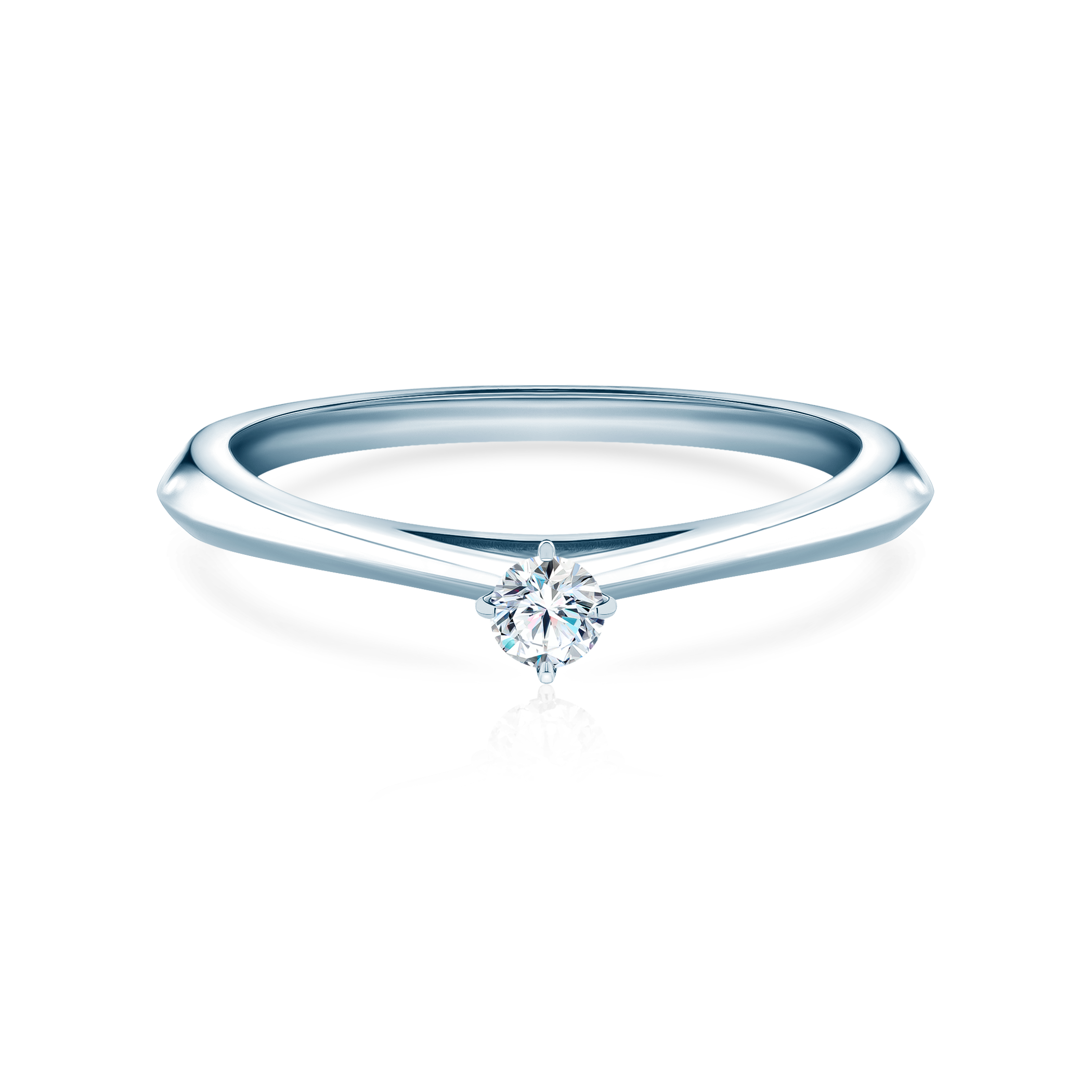 Verlobungsring The Light: Weißgold, Labordiamant