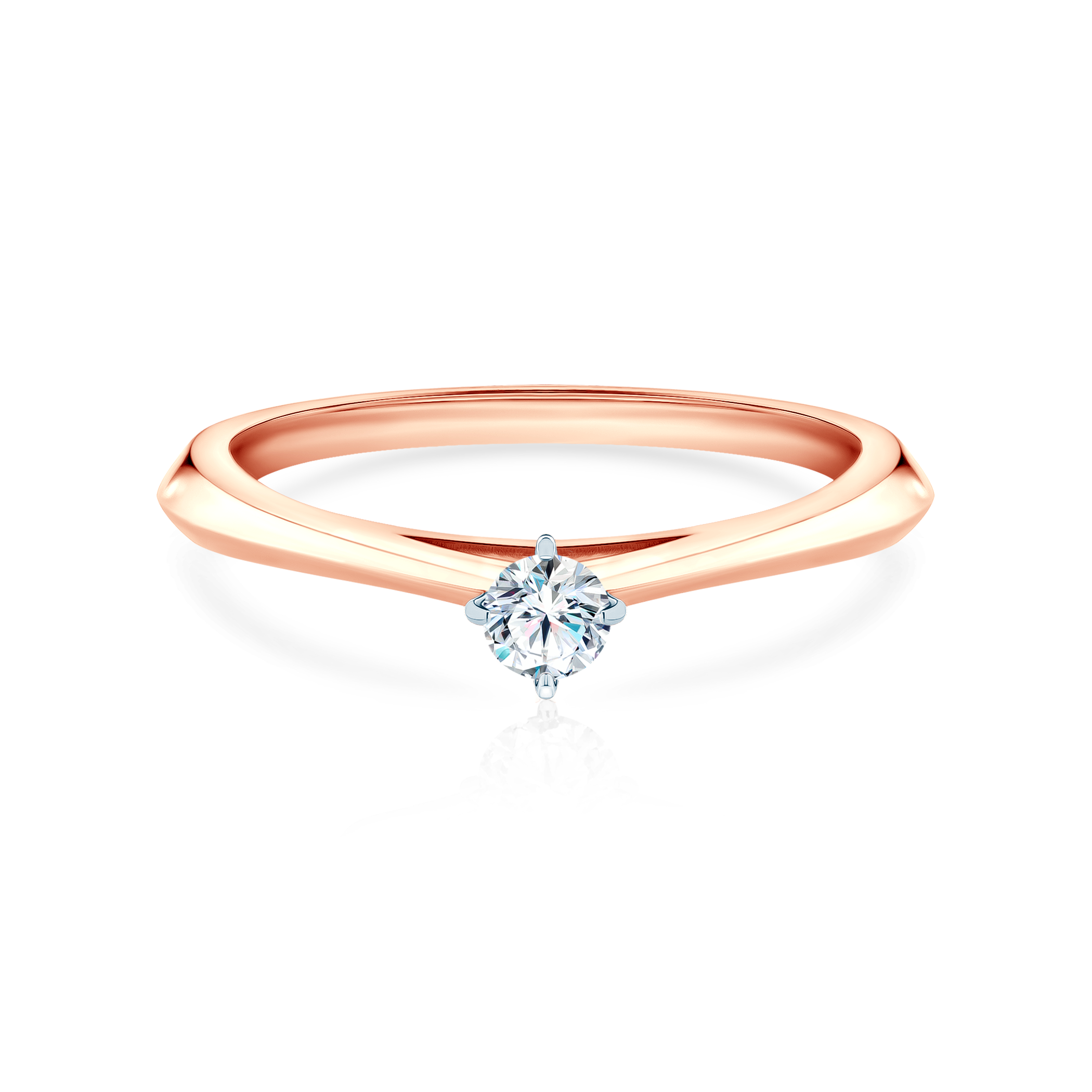 The Light engagement ring: two-tone gold, lab-grown diamond