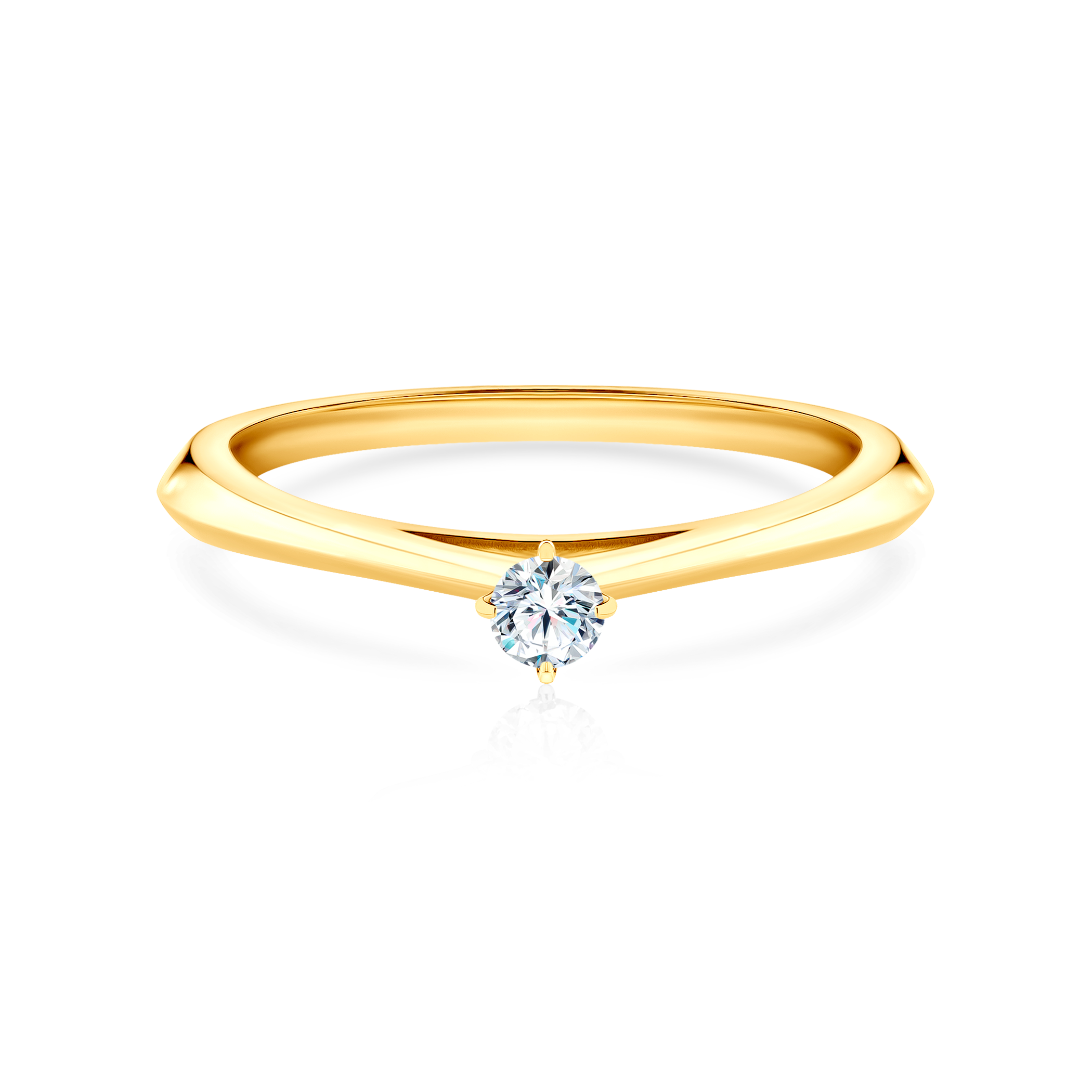 Verlobungsring The Light: Gold, Labordiamant