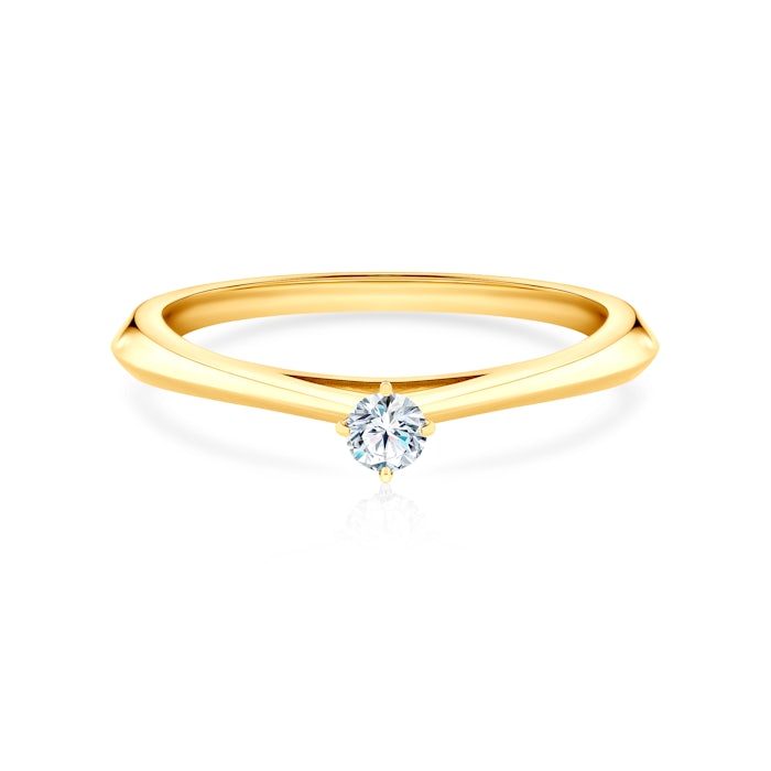 The Light engagement ring: gold, lab-grown diamond