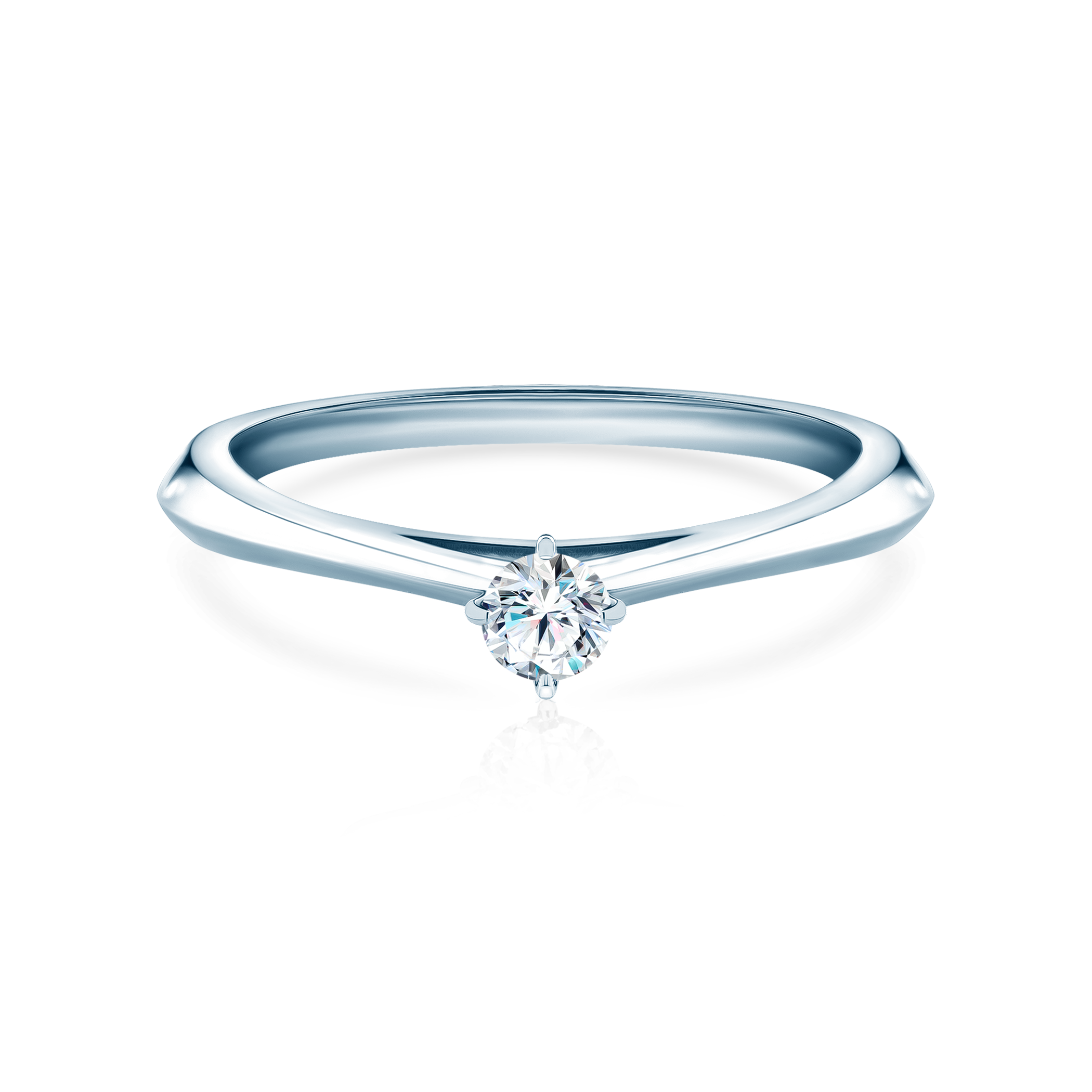 The Light engagement ring: white gold, lab-grown diamond
