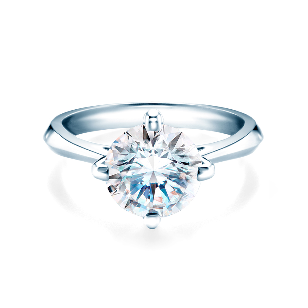 The Light engagement ring: white gold, lab-grown diamond