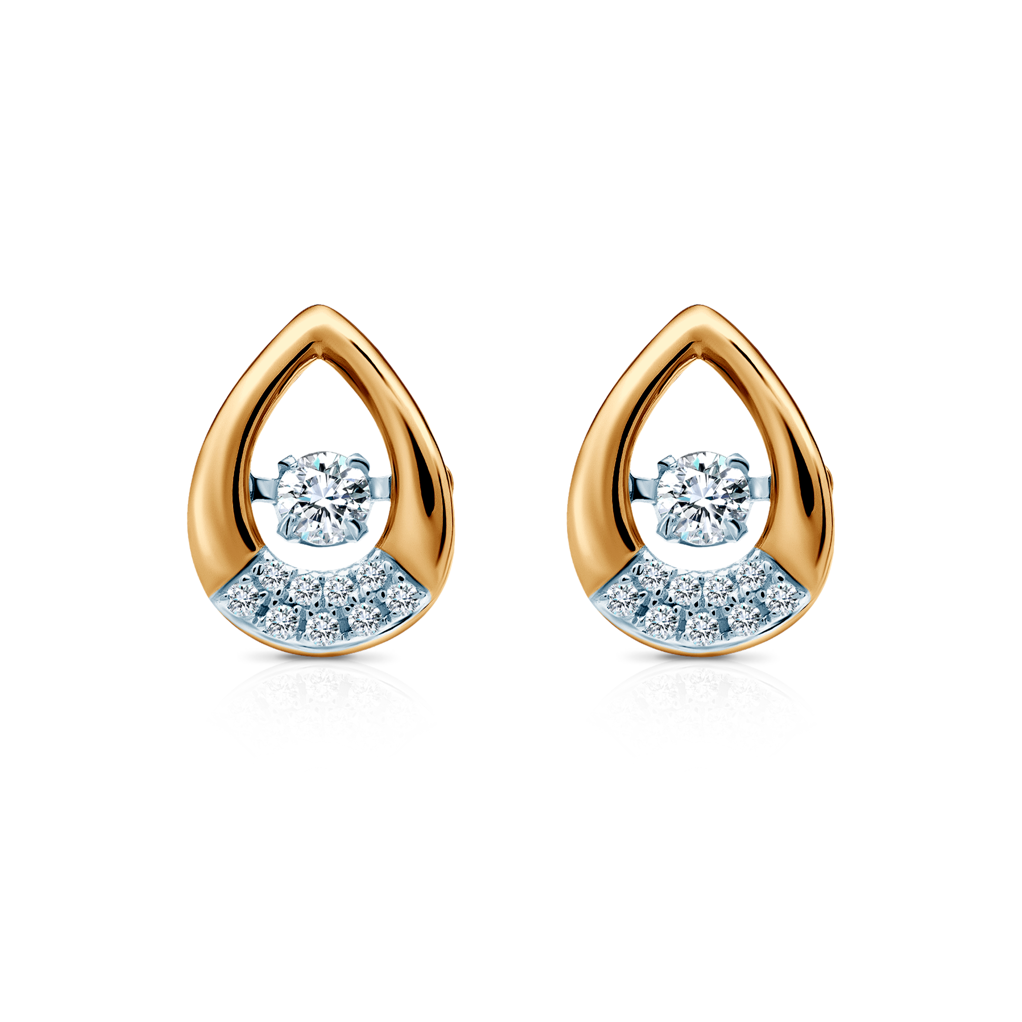 Сережки сльозинки Savicki: золото, діаманти