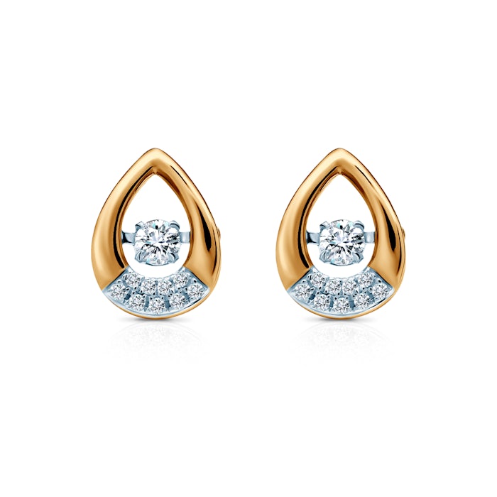 Cercei lacrimi SAVICKI: aur, diamante