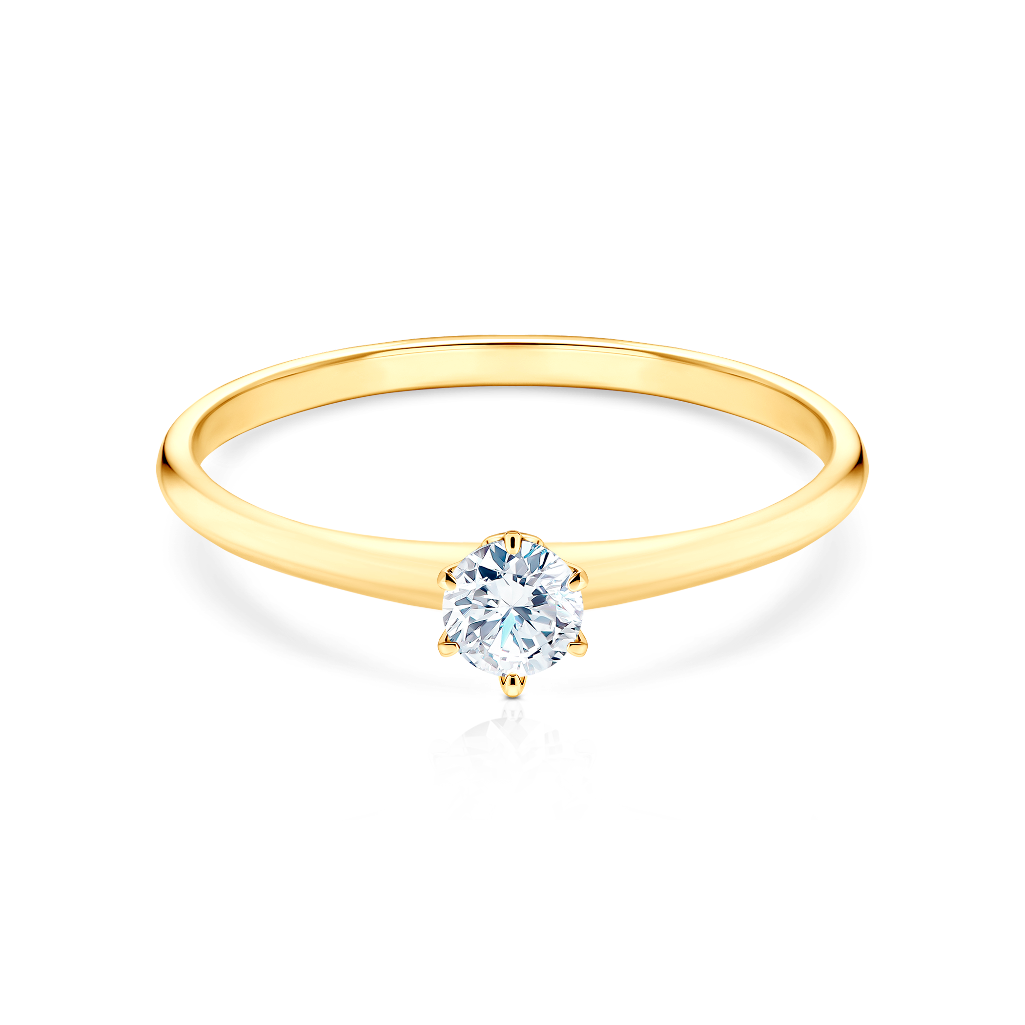 The Journey engagement ring: gold, lab-grown diamond