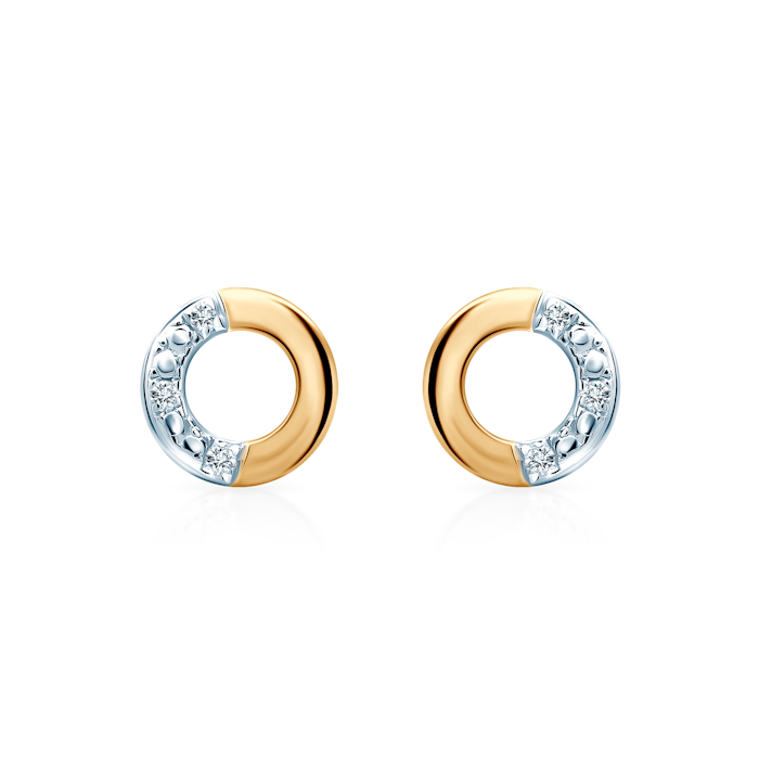 SAVICKI hoop earrings: gold, diamonds